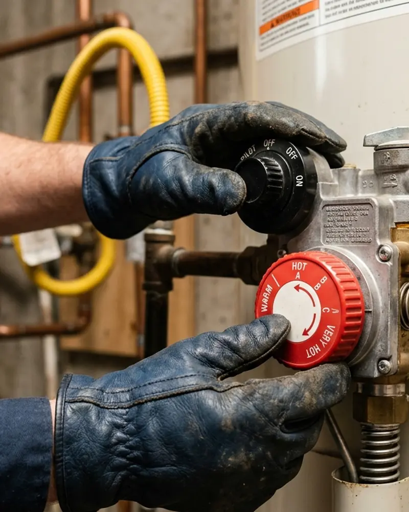Close-up of Leak Detection & Repair work by Water Heater Jockey in Valley Falls